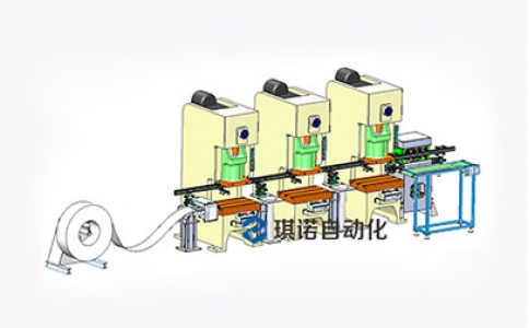 多沖床連桿式機(jī)械手_沖床組合自動(dòng)化生產(chǎn)線(xiàn)